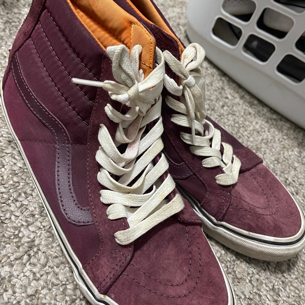 Vans Burgundy and Orange High-Tops
